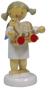 Flade Engel mit Lämmchen (Flade 6109) Erzgebirgische Volkskunst: Engel / mit Lämmchen